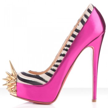 Replica Christian Louboutin Asteroid 140mm Platforms Pink Cheap Fake Shoes