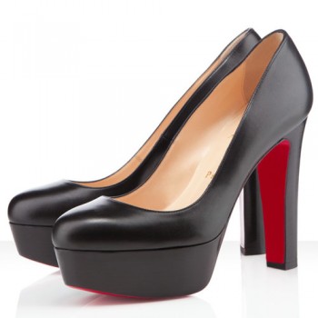 Replica Christian Louboutin Bianca 140mm Platforms Black Cheap Fake Shoes