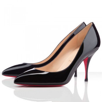 Replica Christian Louboutin Piou Piou 80mm Pumps Black Cheap Fake Shoes