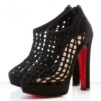 Replica Christian Louboutin Cousinetta 140mm Sandals Black Cheap Fake Shoes