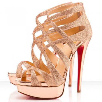 Replica Christian Louboutin Balota 140mm Sandals Nude Cheap Fake Shoes