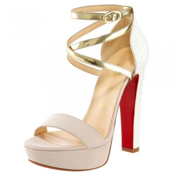 Replica Christian Louboutin Summerissima 140mm Sandals Gold Cheap Fake Shoes