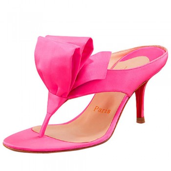 Replica Christian Louboutin Tulp Thong 80mm Sandals Pink Cheap Fake Shoes