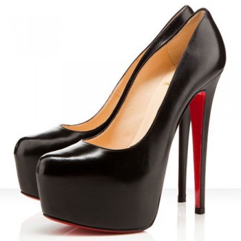 Replica Christian Louboutin Daffodile 160mm Platforms Black Cheap Fake Shoes