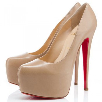 Replica Christian Louboutin Daffodile 160mm Platforms Nude Cheap Fake Shoes