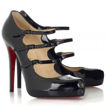 Replica Christian Louboutin Dillian 120mm Mary Jane Pumps Black Cheap Fake Shoes