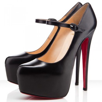 Replica Christian Louboutin Lady Daf 160mm Mary Jane Pumps Black Cheap Fake Shoes
