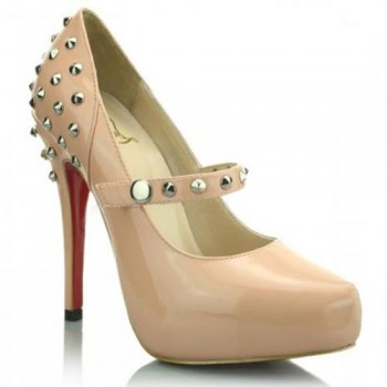 Replica Christian Louboutin Mad 120mm Mary Jane Pumps Pink Cheap Fake Shoes
