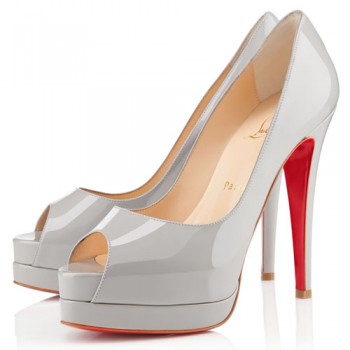 Replica Christian Louboutin Altadama 140mm Peep Toe Pumps Souris Cheap Fake Shoes