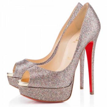 Replica Christian Louboutin Lady 140mm Peep Toe Pumps Multicolor Cheap Fake Shoes