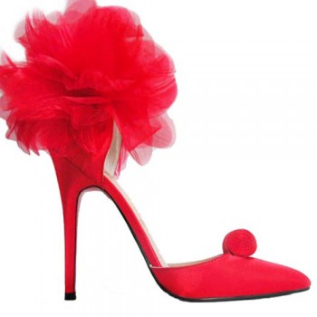 Replica Christian Louboutin Eugenie 120mm Special Occasion Red Cheap Fake Shoes
