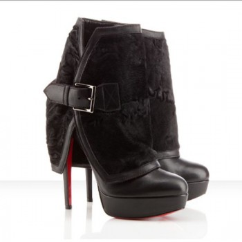 Replica Christian Louboutin Armony 140mm Ankle Boots Black Cheap Fake Shoes