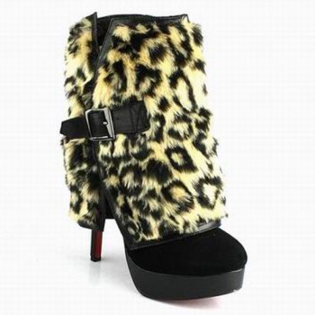 Replica Christian Louboutin Armony 140mm Ankle Boots Leopard Cheap Fake Shoes