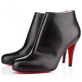 Replica Christian Louboutin Belle 80mm Ankle Boots Black Cheap Fake Shoes