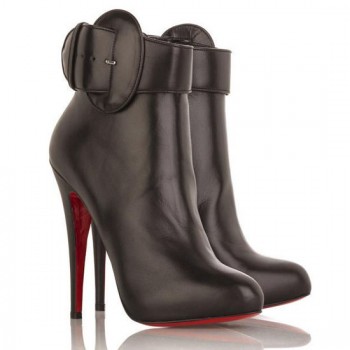 Replica Christian Louboutin Trottinette 140mm Ankle Boots Chocolate Cheap Fake Shoes