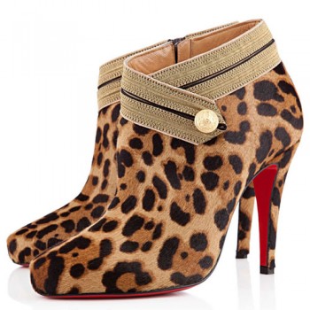 Replica Christian Louboutin Marychal 100mm Ankle Boots Black Cheap Fake Shoes