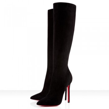 Replica Christian Louboutin Pigalle Botta 120mm Boots Black Cheap Fake Shoes