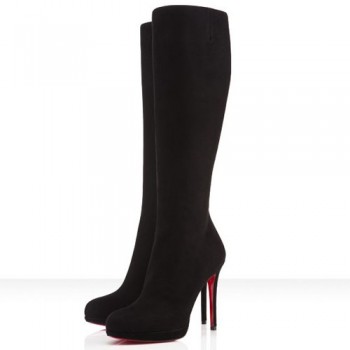 Replica Christian Louboutin New Simple Botta 120mm Boots Black Cheap Fake Shoes