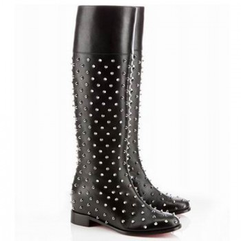 Replica Christian Louboutin Meneboot 40mm Boots Black Cheap Fake Shoes