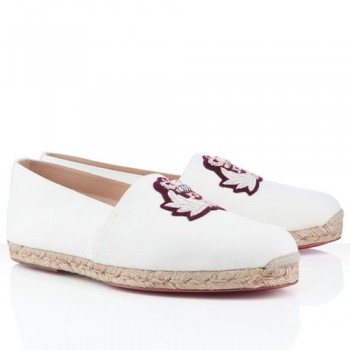 Replica Christian Louboutin Papi Hugo Sandals White Cheap Fake Shoes