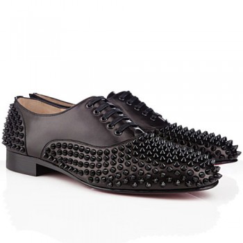 Replica Christian Louboutin Freddy Loafers Black Cheap Fake Shoes