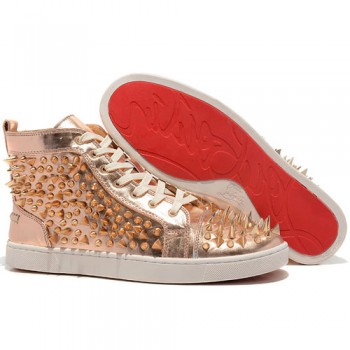 Replica Christian Louboutin Louis Pik Pik Sneakers Bronze Cheap Fake Shoes