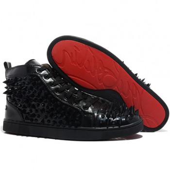 Replica Christian Louboutin Louis Pik Pik Sneakers Black Cheap Fake Shoes