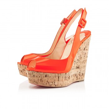 Replica Christian Louboutin Une plume 140mm Wedges Flame Cheap Fake Shoes