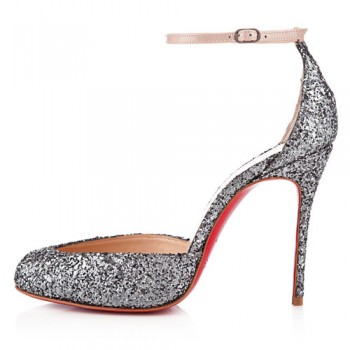 Replica Christian Louboutin Tres Decollete 100mm Pumps Grey Cheap Fake Shoes