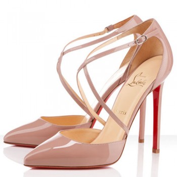 Replica Christian Louboutin Crosspiga 120mm Pumps Nude Cheap Fake Shoes