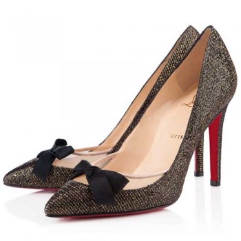 Replica Christian Louboutin Love Me 100mm Pumps Black Cheap Fake Shoes