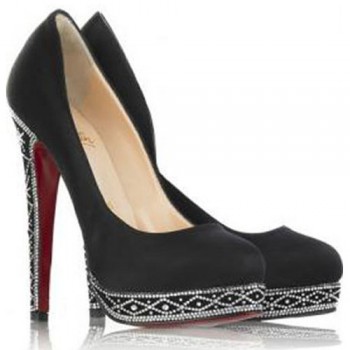 Replica Christian Louboutin Eugenie 120mm Pumps Black Cheap Fake Shoes