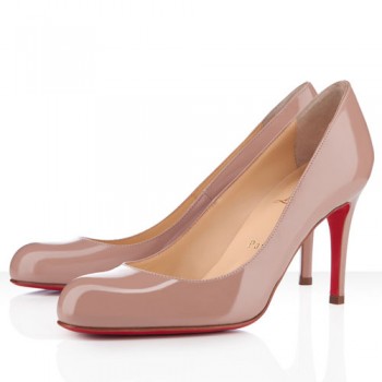 Replica Christian Louboutin Simple 100mm Pumps Nude Cheap Fake Shoes