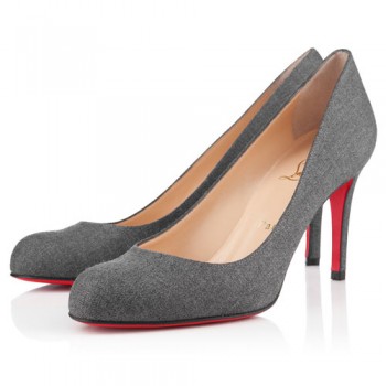 Replica Christian Louboutin Simple 100mm Pumps Grey Cheap Fake Shoes