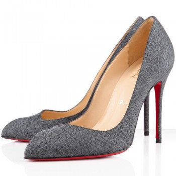 Replica Christian Louboutin Corneille 100mm Pumps Grey Cheap Fake Shoes