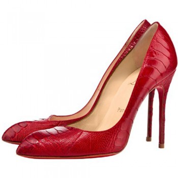 Replica Christian Louboutin Corneille 100mm Pumps Mandarin Red Cheap Fake Shoes