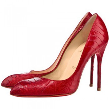 Replica Christian Louboutin Corneille 100mm Pumps Mandarin Red Cheap Fake Shoes