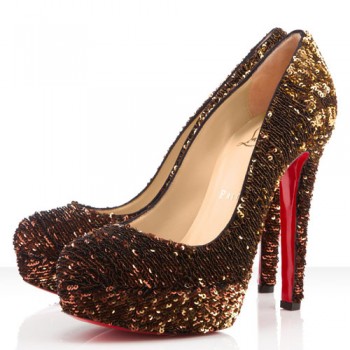 Replica Christian Louboutin Bianca 140mm Pumps Gold Cheap Fake Shoes