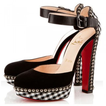 Replica Christian Louboutin Luxura 140mm Pumps Black Cheap Fake Shoes