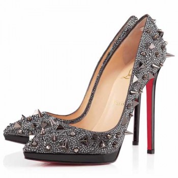 Replica Christian Louboutin Pigalili Plato 140mm Pumps Grey Cheap Fake Shoes