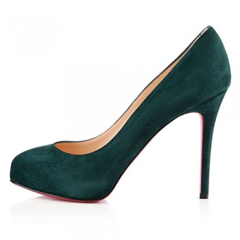 Replica Christian Louboutin New Declic 120mm Pumps Green Cheap Fake Shoes