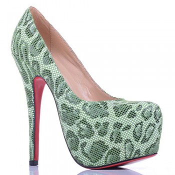 Replica Christian Louboutin Daffodile Lace 160mm Platforms Green Cheap Fake Shoes