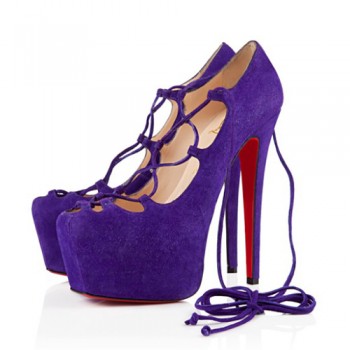 Replica Christian Louboutin Ghildarc 160mm Platforms Purple Cheap Fake Shoes