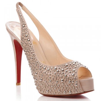 Replica Christian Louboutin Star Prive 120mm Slingbacks Pink Cheap Fake Shoes