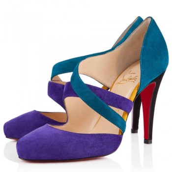 Replica Christian Louboutin Citoyenne 100mm Sandals Purple Cheap Fake Shoes