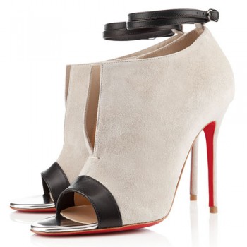 Replica Christian Louboutin Diptic 100mm Sandals Stone Cheap Fake Shoes