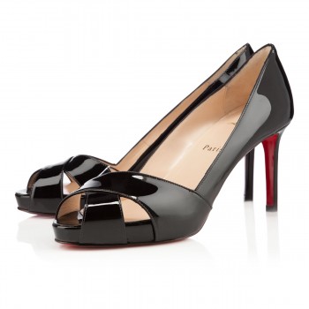 Replica Christian Louboutin Shelleymat 80mm Pumps Black Cheap Fake Shoes