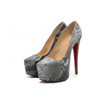 Replica Christian Louboutin Daffodile 160mm Platforms Grey Cheap Fake Shoes