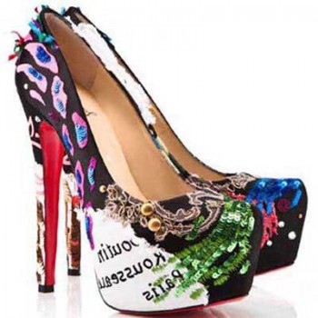 Replica Christian Louboutin Daffodile 160mm Platforms Multicolor Cheap Fake Shoes