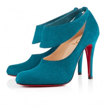 Replica Christian Louboutin Miss zorra 100mm Pumps Turquoise Cheap Fake Shoes